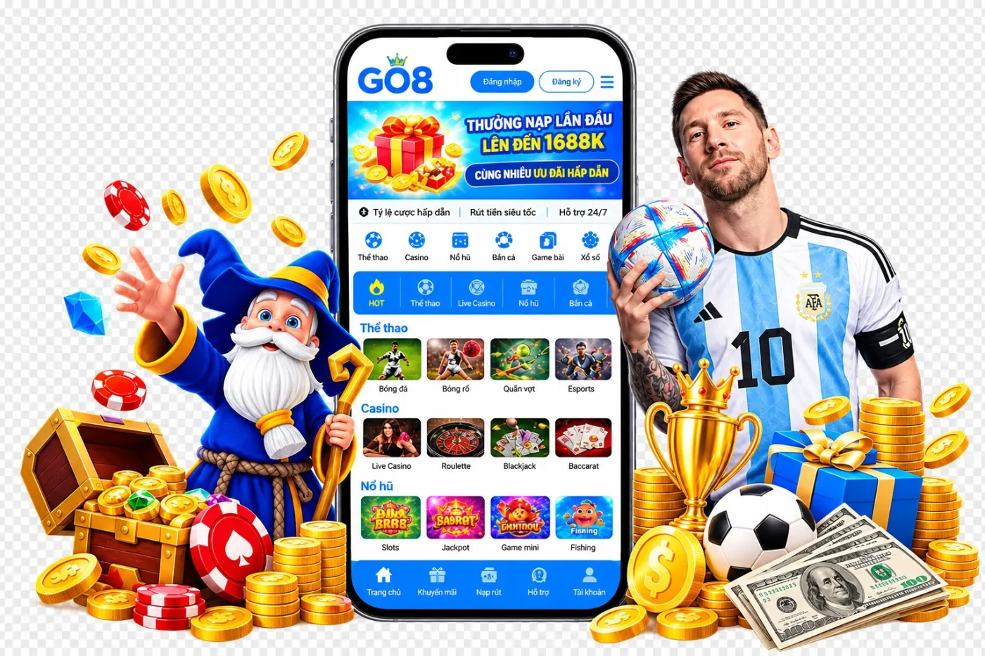 cài đặt ứng dụng go8